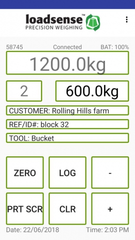 Loadsense Bluetooth Weighing System Tractor Forklift Cost Effective